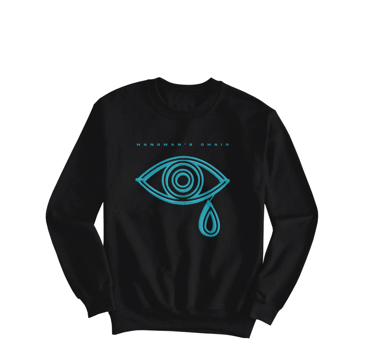 HANGMAN'S CHAIR "Neon Eye" Black Crewneck