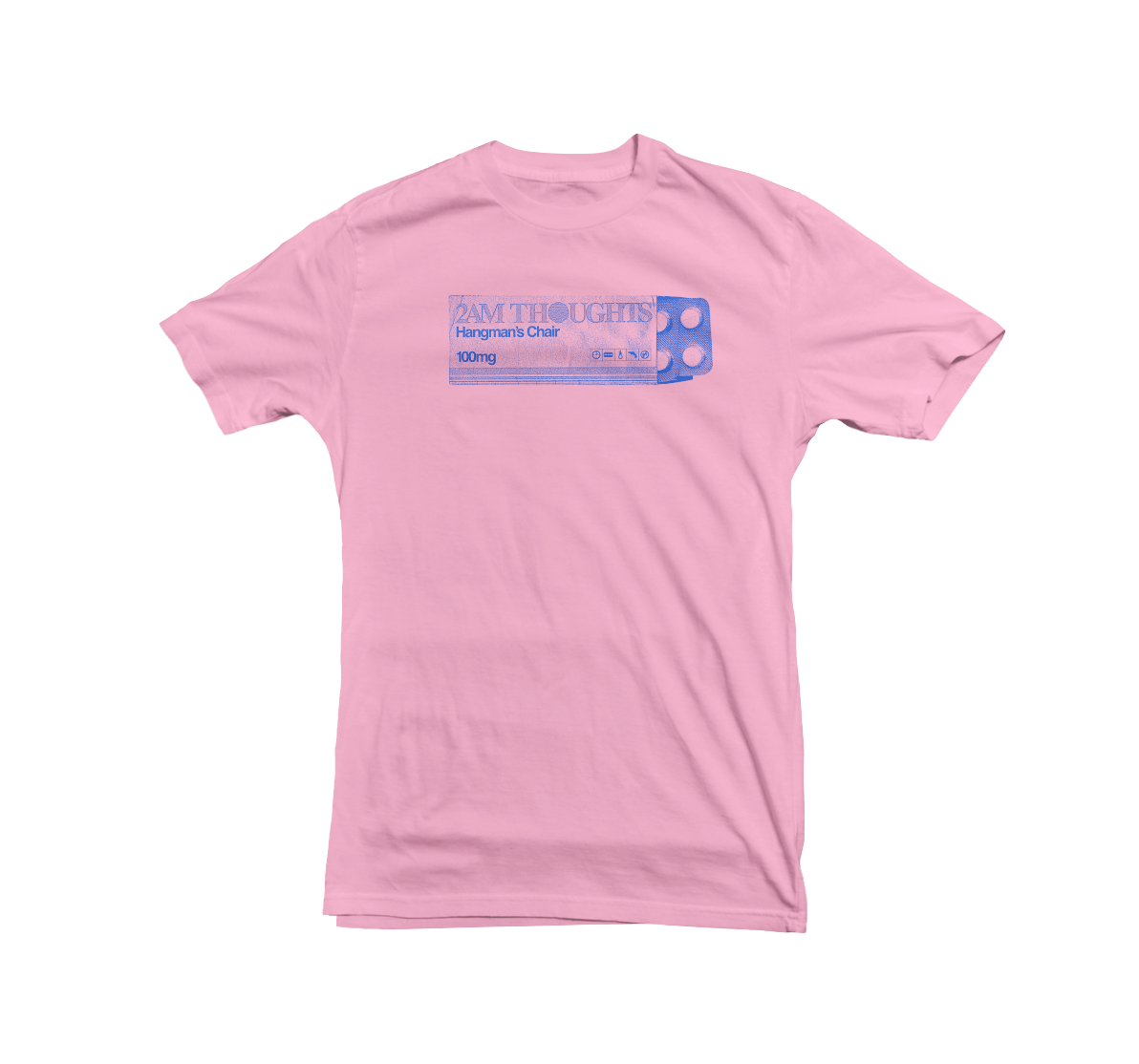 HANGMAN'S CHAIR "2AM THOUGHTS" Pink T-Shirt