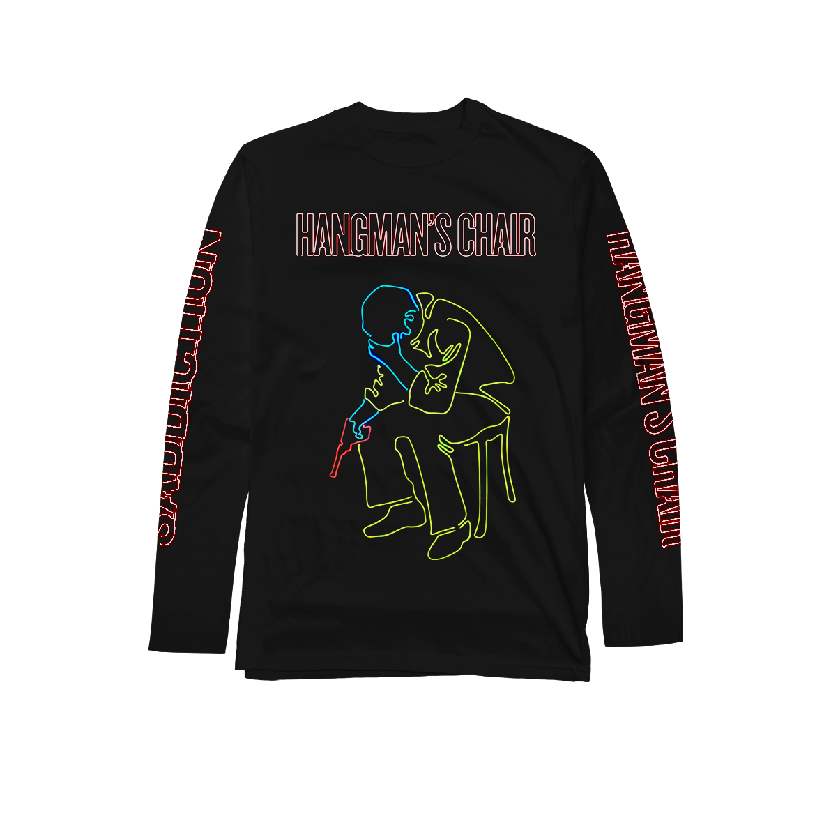 HANGMAN'S CHAIR "Neon Suicide" Black Longsleeve